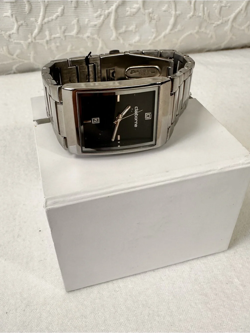Stainless Steel Black Dial Men's Watch - Brand: